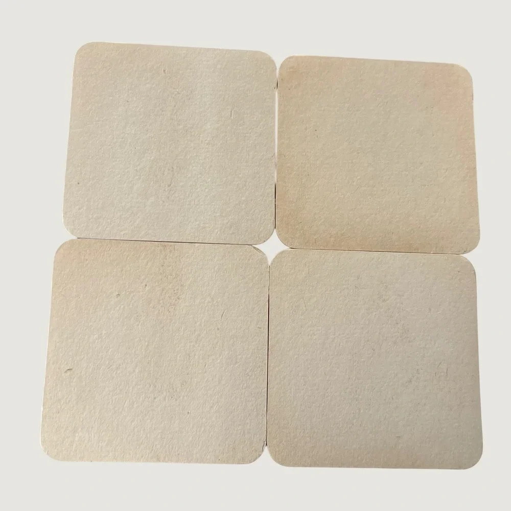 Wicküler Beer Coasters Cream Vintage Playing Card King Jack Set of 4